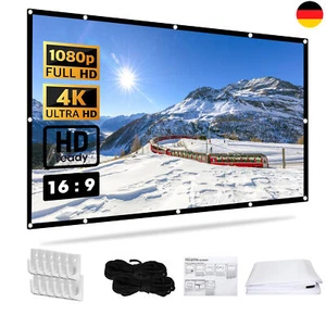120" Beamer Leinwand Projektorleinwand Faltbarer Projector Screen 16:9 HD +Haken - Bild 1 von 11