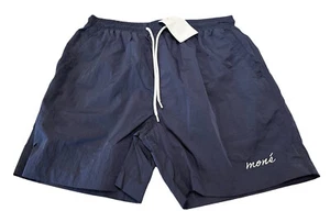 Mone Monaco Herren 5,5" Kordelzug Badeshorts Hose marineblau Größe Medium M neu ohne Etikett - Bild 1 von 4