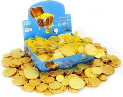 Hanukkah Gelt Chocolate Candy Chocolate Chanukah Coins Gelt Gold Coins - Image 1 of 4