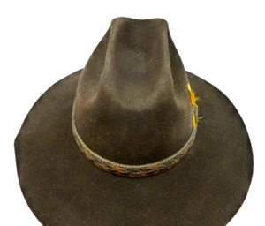 Vintage Mallory Trail Ridge Men's Brown Dynafelt Fur Blend Western Cowboy Hat - Picture 1 of 12