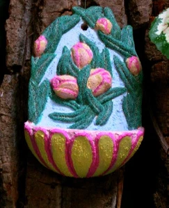 Handgefertigtes Miniatur Vogelfutterhaus aus Ton - Bild 1 von 7