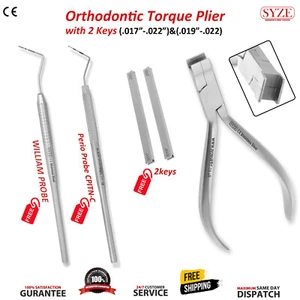 Arch Torquing Bending Torque Pliers Orthodontic Dental With 2 Keys +Probe CPITN - Imagen 1 de 4