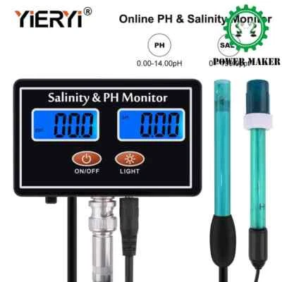 Online PH & Salinity Monitor 2 in 1 Water Quality Meter Seawater Salt Tester New - Image 1 of 4