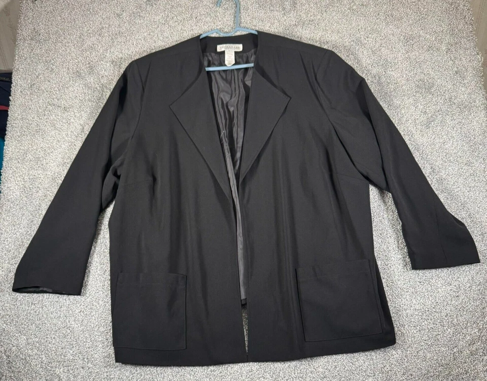 Blazer Versalles Mujer 30W Plus Oficina Minimalista Frente Abierto Vintage Años 90 Retro Foto 1 de 4