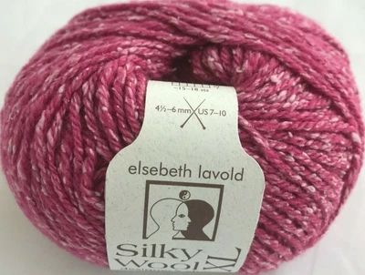 Elsebeth Lavold Silky Wool XL #23 Rose Pink 50g Yarn Skeins 80% Wool 20% Silk - Image 1 of 3