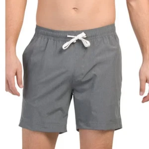 Onia Land to Water Stretch Grey Chambray Swim Shorts Size M NWT - Picture 1 of 8