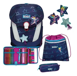 Scout Lightweight Sunny II Set 4-teilig Schulranzen Blue Star dunkelblau - Bild 1 von 6