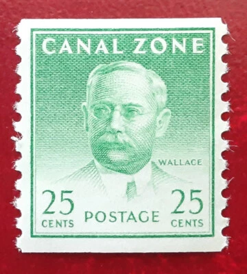 CANAL ZONE 1975 25c MNH OG Coil Wallace Mi 123C Scott 162 VF/XF 7105 - Image 1 of 3
