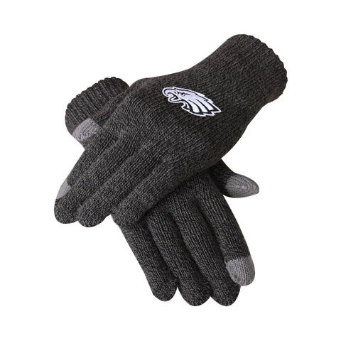 Philadelphia Eagles NFL Charcoal Knit  Gloves W/Texting Tips FREE SHIP! Cover