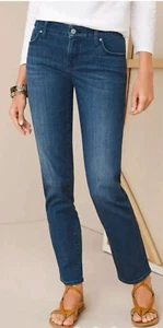 Chicos 0.5P Size 6P 30x26 Dark Wash So Slimming Girlfriend Ankle Jean Blue 30x26 - Picture 1 of 12