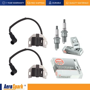 2pcs Ignition Coils & NGK Spark Plugs for Kawasaki FR651V FR691V FR730V ENGINES - Picture 1 of 12
