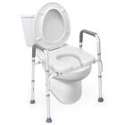 OasisSpace Stand Alone Raised Toilet Seat 300lb - Heavy Duty Medical Raised H...