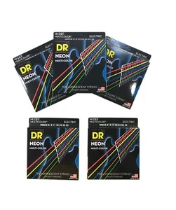 DR Guitar Strings 5 Sets Electric Neon Multicolor 9-42 Lite - Picture 1 of 3