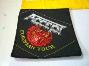 ACCEPT – very rare old original 80s EUROPEAN TOUR Patch!!! 07-23, heavy, metal m - Picture 1 of 1