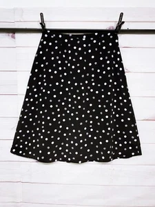 Maggie Barnes Womens Skirt Size 20 Black Polka Dot Elastic Waist Side Zip - Picture 1 of 5