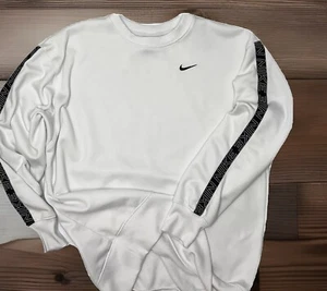 Nike Sweatshirt Pullover Crewneck Oversized Logo Embroidered Swoosh Women XS - Picture 1 of 8
