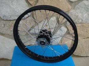 21X2.15" 40 SPOKE BLACK FRONT WHEEL FOR HARLEY FL SHOVELHEAD 1973-83 - Picture 1 of 1