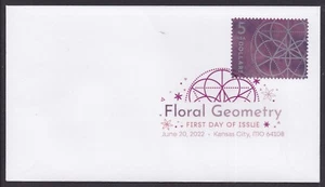 US 5701 Floral Geometry Purple DCP FDC 2022 - Picture 1 of 1