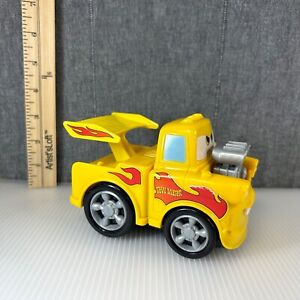 Fisher Price Shake N Go Disney Pixar Cars Hot Rod Tow Mater Yellow Truck Read
