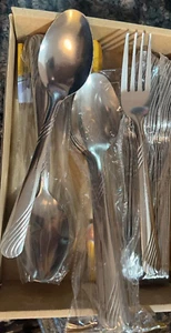 50Pcs Forks and Spoons Silverware Set Bulk Stainless Steel Flatware Cutlery NEW - Picture 1 of 5