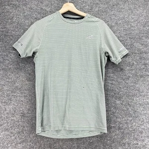 New Balance T-Shirt Men S Small Gray Striped Crew Neck Short Sleeve Regular - Picture 1 of 7