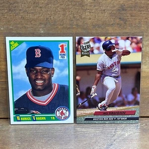 1992 Fleer Ultra #23 Maurice Mo Vaughn Boston Red Sox + 1990 Score #675 Lot - Picture 1 of 2