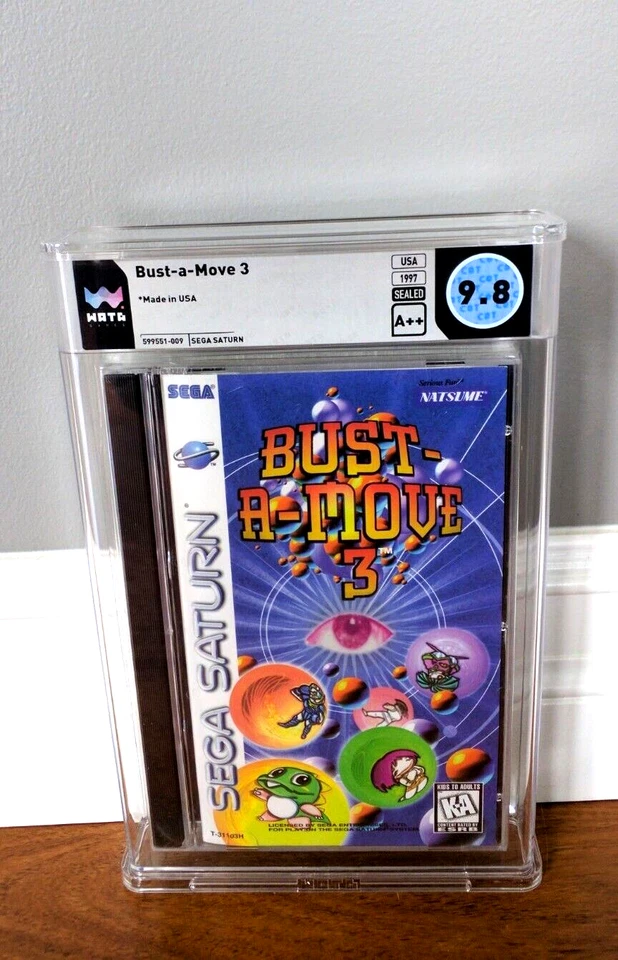 New ✹ BUST A MOVE 3 III ✹ Sega Saturn Game ✹ WATA 9.8 A++ GRADED✹ SEALED VGA CGC - Image 1 of 4