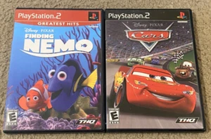 Sony Playstation 2 Game Lot - Disney's Finding Nemo + Cars  FREE SHIPPING PS2 - Picture 1 of 1