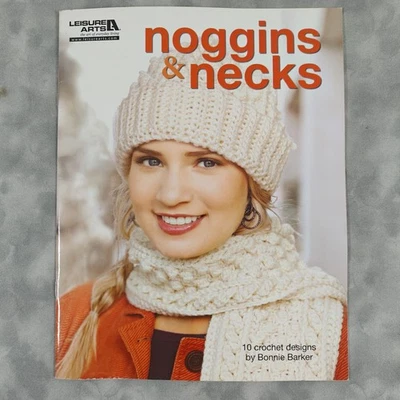 Noggins & Necks Leisure Arts 4975 Crochet Hat Scarf Pattern Book Bonnie Barker - Image 1 of 4