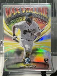 2025 Bowman Chrome Nick Kurtz Max Volume RC Rookie #MV-11 Athletics - Bild 1 von 2