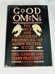 Good Omens by Gaiman & Pratchett, Workman 1990, 1st U.S. edition/1st printing - Picture 1 of 17