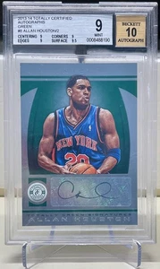 2013-14 Totally Certified Autographs Green Allan Houston #'d 2/2 BGS 9/10 Auto - Bild 1 von 2