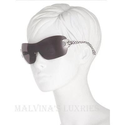 EMILIO PUCCI SUNGLASSES EP502S SHIELD PRINTED FRAME SIGNATURE LOGO DETAIL $450 - Image 1 of 3