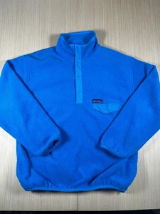 Gap Arctic leichtes Fleece Sweatshirt Herren mittelblau Logo Stehkragen halber Druckknopf - Bild 1 von 5