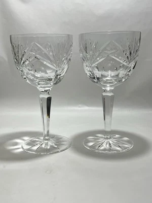 🌿2 Gorham Crystal Older Rosewood Tall Water Or Wine Goblets 6.75” Tall EUC - Image 1 of 4