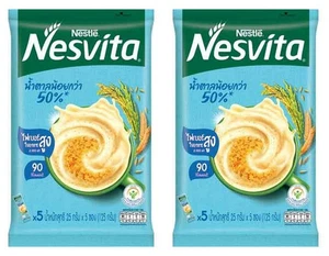 2 x Bebida de cereal instantánea Nestlé Nesvita baja en azúcar 5 sobres grano entero - Imagen 1 de 8