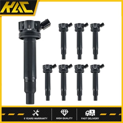 8Pcs Ignition Coils For Lexus GS430 2001-2007 Lexus LS430 4.3L V8 2001 2002-2006 - Image 1 of 4