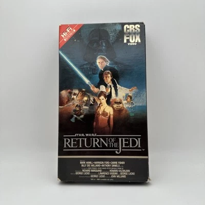 STAR WARS: RETURN OF THE JEDI - VHS 1986 Hi-Fi  Red Label CBS FOX Rare OOP FS - Image 1 of 4