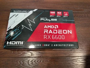 Nagelneue ungeöffnete Sapphire Pulse AMD Radeon RX6600 GPU 8GB Grafikkarte - Bild 1 von 5
