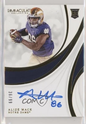 2019 Panini Immaculate Collegiate /99 Alize Mack #161 Rookie Auto RC - Image 1 of 2