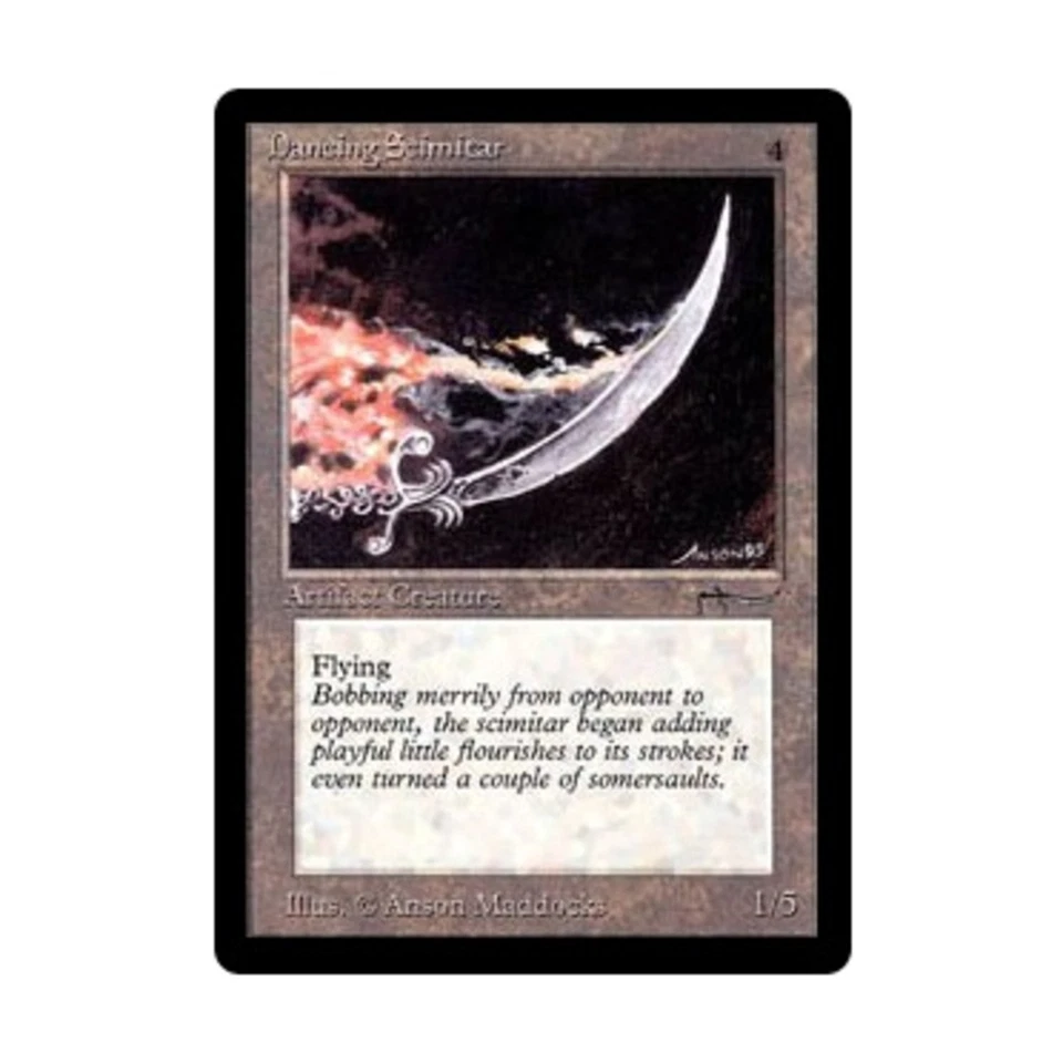WOTC MtG Arabian Nights Dancing Scimitar (U2) EX - Image 1 of 1