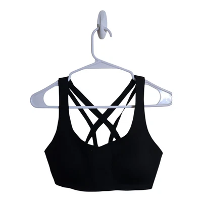 Lululemon Sports Bra Womens 6 B C Black Energy Longline Strappy Athletic Yoga - Image 1 of 4