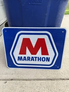 Marathon Gas Station Aluminum Road Highway Exit Sign 18x24” - Picture 1 of 2