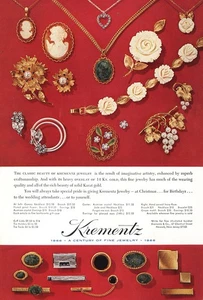1966 Krementz: Cameo Necklace Vintage Print Ad - Picture 1 of 1