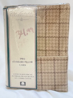 Bob Timberlake набор из 2 стандартных наволочек Belwood каньон желтовато-коричневый коричневый хлопок - Изображение 1 из 4