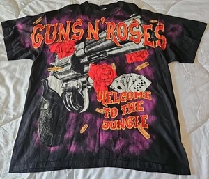 Camisa Vintage Guns N Roses AOP XL Puntada Única Bienvenido a la Jungla REIMPRESIÓN  - Imagen 1 de 8
