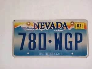 2013 Nevada License Plate 780 WGP The Silver State  - Picture 1 of 9