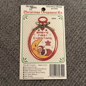 New Berlin Company Vintage 1989 Babies First Christmas Ornament PATTERN ONLY - Picture 1 of 1