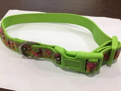 Adjustable dog collar, Top paw Dog collar Size medium neck 14-20"  New. Flowers - Image 1 of 4