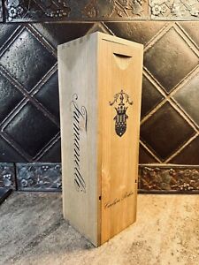 Carolyne Roehm Author Wooden Wine Box Crate Single 750 1 Pack Sliding Lid BOGO